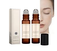 Eye Roller Essence Oil - Reduce las ojeras, hinchazón, bolsas y líneas finas, aceite hidratante de esencia de ojos con aplicador de bola para firmeza y elasticidad (2 unidades)
