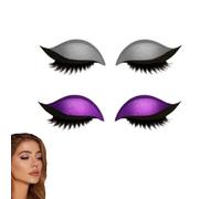 Eye Shadow Eyelash Patch,3-in-1 Self-Adhesive Reusable Fast Eye Makeup Stickers with False Lashes,Shadow,Natural Waterproof Colorful Eyelid Line For All Eye Shapes,for Party,Prom (D)