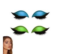 Eye Shadow Eyelash Patch,3-in-1 Self-Adhesive Reusable Fast Eye Makeup Stickers with False Lashes,Shadow,Natural Waterproof Colorful Eyelid Line For All Eye Shapes,for Party,Prom (C)