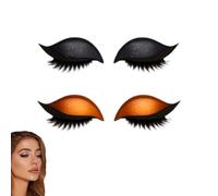 Eye Shadow Eyelash Patch,3-in-1 Self-Adhesive Reusable Fast Eye Makeup Stickers with False Lashes,Shadow,Natural Waterproof Colorful Eyelid Line For All Eye Shapes,for Party,Prom (B)