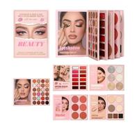 Eye Shadow Palette - Face Blush Cosmetics, Multi Color Makeup Book Board | Multi-Shade Book Booklet Layout | Women Girls Party Wedding Holiday Dating, Blendable Glitter Shimmer Finish Cosmetic Kit Set