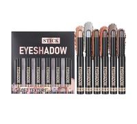 Eye Shadow Stick, Cream Pencil Eyeshadow Set, Matte Waterproof Brightener, Long Lasting Smooth Application, Built In Applicator Ideal for Girls Women Travel Party Wedding