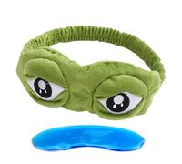 Eye, Sleep Pad, 3D Animal Cover 8.66x3.15 inches, Cooling Gel Insert, Adjustable Face Wrap, Light Blocking Rest Patch, Soft Relaxation Cushion for Men Women, Comfortable Nighttime