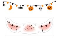 Eye Stickers, Face Decals, 2.05x5.91 Inches Size, Comfortable Spooky Skin Friendly Adhesive Design, Temporary Stickers for Halloween Party, Masquerade, Makeup Costume, Kids and Women