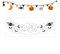 Eye Stickers, Face Decals, 2.05x5.91 Inches Size, Comfortable Spooky Skin Friendly Adhesive Design, Temporary Stickers for Halloween Party, Masquerade, Makeup Costume, Kids and Women