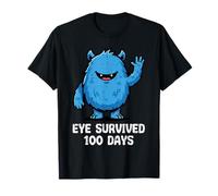 Eye Survived 100 Days of School Monster - Lindo 100th Day Kids Camiseta