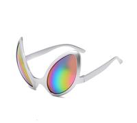 Eye Wear - 14*9*14cm Alien Novelty Glasses | Costume Eyewear, Rainbow Lens Alien Sunglasses For Halloween Costumes, Fun ET Alternative Modeling Glasses For Adults And Kids, Sci-Fi Party Supplies And