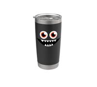 Eyeball Funny Monster Face Graphic Halloween Costume Vaso térmico de acero inoxidable de doble pared