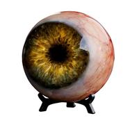 Eyeball Statue - ABS 6.5cm Realistic Size | Gothic Horror Eye Figure Paperweight, Decorative Desk Ornament | Creepy Home Decor For Bookshelf Bedside Dorm Apartment Bar Party Haunted House Display