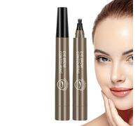 Eyebrow Microblading Pen - Eyebrow Maker Pen | Waterproof 4 Fork Tip Pen for Eyebrow, Long Lasting Brow Microblading Pencil, Liquid Brow Pencil, Non-Smudged Eyebrow Makeup