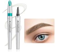 Eyebrow Pencil, Eyebrows Pen with 4 Micro-Fork Tip, 3D Waterproof Microblading Liquid Brow Tattoo Tint Pencil, Fills Brows for Rapid Draw Natural Makeup Collection Beginners Girls (Light Brown)