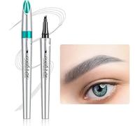 Eyebrow Pencil, Eyebrows Pen with 4 Micro-Fork Tip, 3D Waterproof Microblading Liquid Brow Tattoo Tint Pencil, Fills Brows for Rapid Draw Natural Makeup Collection Beginners Girls (Smoky Gray)