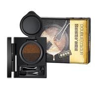 Eyebrow Pomade, Two Color Eyebrows Mascara, Eyebrow & Eye Liner Cream with Stamp, Waterproof Brow Powder with Double-Ended Brush for Women, (Gray, Brown) Shelf Life: 3 Years