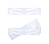 Eyebrow Shape Tape, 50 pares Adhesive Stencil, 1.26x6.3 Inches Professional Brow Shaper, Eyebrow Airbrush Templates for Tinting, & Makeup Application, Transparent PVC