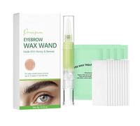 Eyebrow Wax Stick - 6g Precision Hair Remover | Gentle Beauty Wax - Facial Body Bikini Nose Ear Chin Waxing Kit with Wipes Cotton Strips for Home Salon Grooming Use