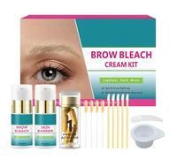 EyebrowBleach, Brow Lightening Cream, Quick Color Lift for Hair Match & Makeup Prep, Salon-Style Brow Lightener, Enhances Color Results on Coarse or GrayHair, 10ml Kit