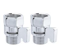 Eyech 2 conectores de válvula de cierre de cabezal de ducha, adaptadores de control de flujo de conexión rápida para pistola de pulverización pausa agua, interruptor duradero de ahorro de agua,