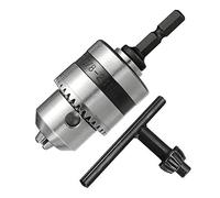 Eyech Vástago hexagonal de 1/4 de pulgada de 1,5 a 10 mm con llave de tres mandíbulas, adaptador de conexión rápida, adaptador de conversión de capacidad de destornillador de impacto, montaje 3/8-24