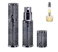EYECURL 5ml Perfume Atomiser, Pocket Leakproof Perfume Travel Refillable bottle for Fragrance Lovers Home Outdoor Business Trip (Black/Patina)
