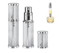 EYECURL 5ml Perfume Atomiser, Pocket Leakproof Perfume Travel Refillable bottle for Fragrance Lovers Home Outdoor Business Trip (Plata/Plata, 8.5cm)