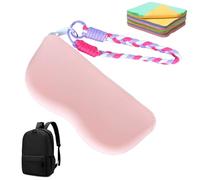 Eyeglass Case Wrist Strap, 3.27 Inches Silicone Sunglasses Organizer for Eyewear, Scratch-Resistant Holder with Zipper and Stylish Design, Accessories for Teens Women Men Outdoor Shopping Car Beach