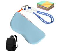 Eyeglass Case Wrist Strap, 3.27 Inches Silicone Sunglasses Organizer for Eyewear, Scratch-Resistant Holder with Zipper and Stylish Design, Accessories for Teens Women Men Outdoor Shopping Car Beach