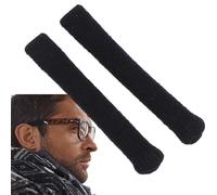 Eyeglass Ear Cushions - Wool 0.5x5.5cm | Knitting Temple Sleeve Pads, Anti Slip Eyewear Arm Covers, Soft Comfort Glasses Tip Protectors For Daily Wear | Eye Comfort