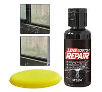 Eyeglass Scratch Remover - 3.23 Inch Lens Polish | 30g Liquid Wax Repair with Sponge Applicator | Sunglasses Glass Windshield Helmet Screen Care