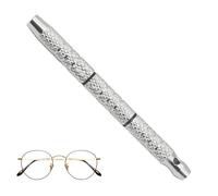 Eyeglass Screwdriver - 4-in-1 Mini Tool | Hardened Eyeglass Repair Kit Precision Tools for Watch & Phone, Hexagonal Knurled Screwdriver for Small Screws, Anti-Slip Alloy Steel, 1-Pack Silver