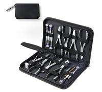Eyeglasses Repair Set, Optical Eyeglass Pliers Kit, with 8 Pliers and 6 Screwdrivers, Tweezers, Crochet Hook, for Adjust Nose Pad Frame Leg Rimless Glasses