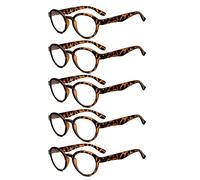 Eyekepper 5 pieza de bisagras de primavera ronda retro lectores de Gafas de lectura (Tortuga, 2.50)