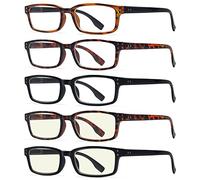 Eyekepper 5 Piezas Lectores clásicos rectangulares de muelles de bisagras de calidad de lectura gafas Incluye 2 computadora gafas de lectura (Mixto, 3.00)