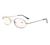 Eyekepper ambar tenido lentes computadora lectores titanio Memory Bridge primavera bisagras Oval computadora lectores gafas Gunmetal +1.5