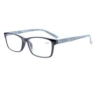 Eyekepper bisagras de muelle de madera-Look armas Crystal Clear Vision Gafas de lectura Black/Grey Arm +1.75