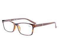 Eyekepper bisagras de muelle de madera-Look armas Crystal Clear Vision Gafas de lectura Tortoise/Brown Arm +1.75