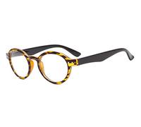 Eyekepper bisagras de primavera redonda Retro de lectores de dos tono de Gafas de lectura (Ámbar, 1.25)