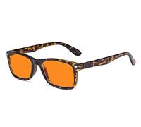 Eyekepper Blue Light Glasses with Orange Tinted Filter Lens for Nighttime Sleeping Women Men - Blocking UV Rays Computer Reading Glasses - Tortoise +1.50