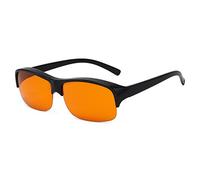 Eyekepper Gafas de Lectura Anti Luz Azul Lente Naranja Gafas de Seguridad Semi Marco - Negro