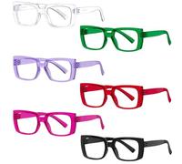 Eyekepper Gafas de lectura con bisagra de muelle sin tornillos y sin metal para mujer Paquete de 6 gafas para leer duraderas para madam +2,75