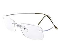 Eyekepper Gafas de lectura de tiranio marco sin borde para mujeres o hombres plata +2.75