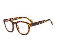 Eyekepper Gafas de lectura profesor estilo retro brazos con bisagras de resorte Tortoiseshell +2.5