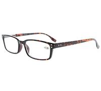 Eyekepper Lectores clásicos rectangulares de muelles de bisagras de calidad de lectura gafas (Tortuga, +3.00)