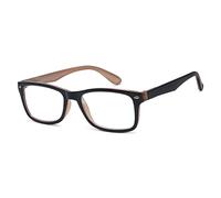 Eyekepper Los lectores de primavera-Bisagras calidad de los vidrios de lectura del estilo clásico de la vendimia Black-Brown +2.75