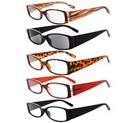 Eyekepper Pack de 5 Gafas de Lectura con Bisagra de Muelle Plástico +4.00