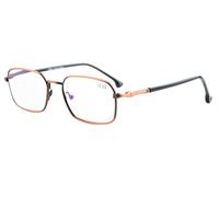 Eyekepper Retro primavera bisagras ambar tenido lentes computadora lectores gafas Anti perjudicial Glare & Anti UV azul luz computadora gafas lectores Anti bronce +0.5