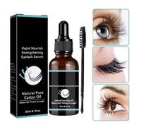 Eyelash Growth Oil - Organic Castor Oil For Eyelashes & Eyebrows With Mascara Wand | Natural Lash Boost, Nourishing Formula For Longer, Thicker Lashes, Paraben-Free & Cruelty-Free