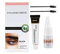 Eyelash Tint Kit, Semi-Permanent Eyebrow Coloring, Long-Lasting Professional Waterproof Fast & Easy Brow Dye Starter Kit, Quick Drying Eyelash Dye Cream for Plump Thick Lash,Complete Beginner Brow