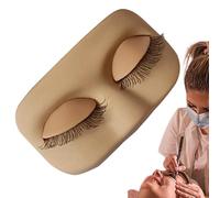Eyelash Training Mannequin - Lash Practice Head for Extensions Makeup | Soft Silicone with Detachable Stand, Reusable Model for Salon Training, Eyelash Tweezing, Lifting and Cosmetic Education