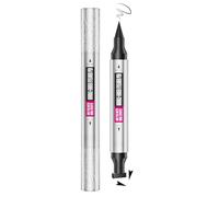 Eyeliner 2 en 1 con Sello para Alas, Eye Liner Noir Waterproof & Resistente a los Roces, Doble Punta para un Look Cat Eye Simétrico, Acabado Mate (Negro)