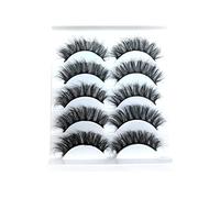Eyeliner Pinsel Silikon Mink Multipack Lashes Wispy Lashes Volume Eyelashes 8D 10 Faux False Dramatic Pack Viszwimpern Augenpaare Magnetic Wimpern ohne Eyeliner (B, One Size)